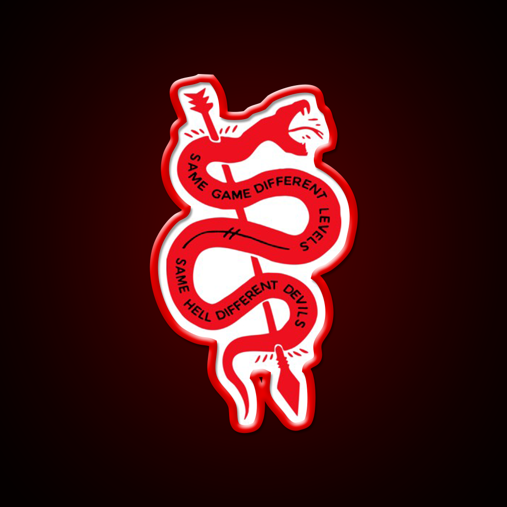 Same Game Different Levels Same Hell Devils Gym Fitness Led Neon Sign Rgb Color