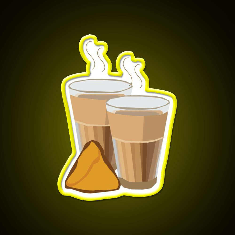 Samosa And Chai Snack Food Led Neon Sign Rgb Color - Shineneon