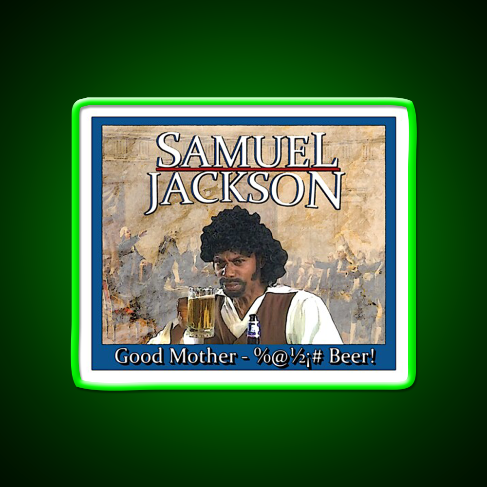 Samuel Jackson Beer Bar Decor Led Neon Sign Rgb Color