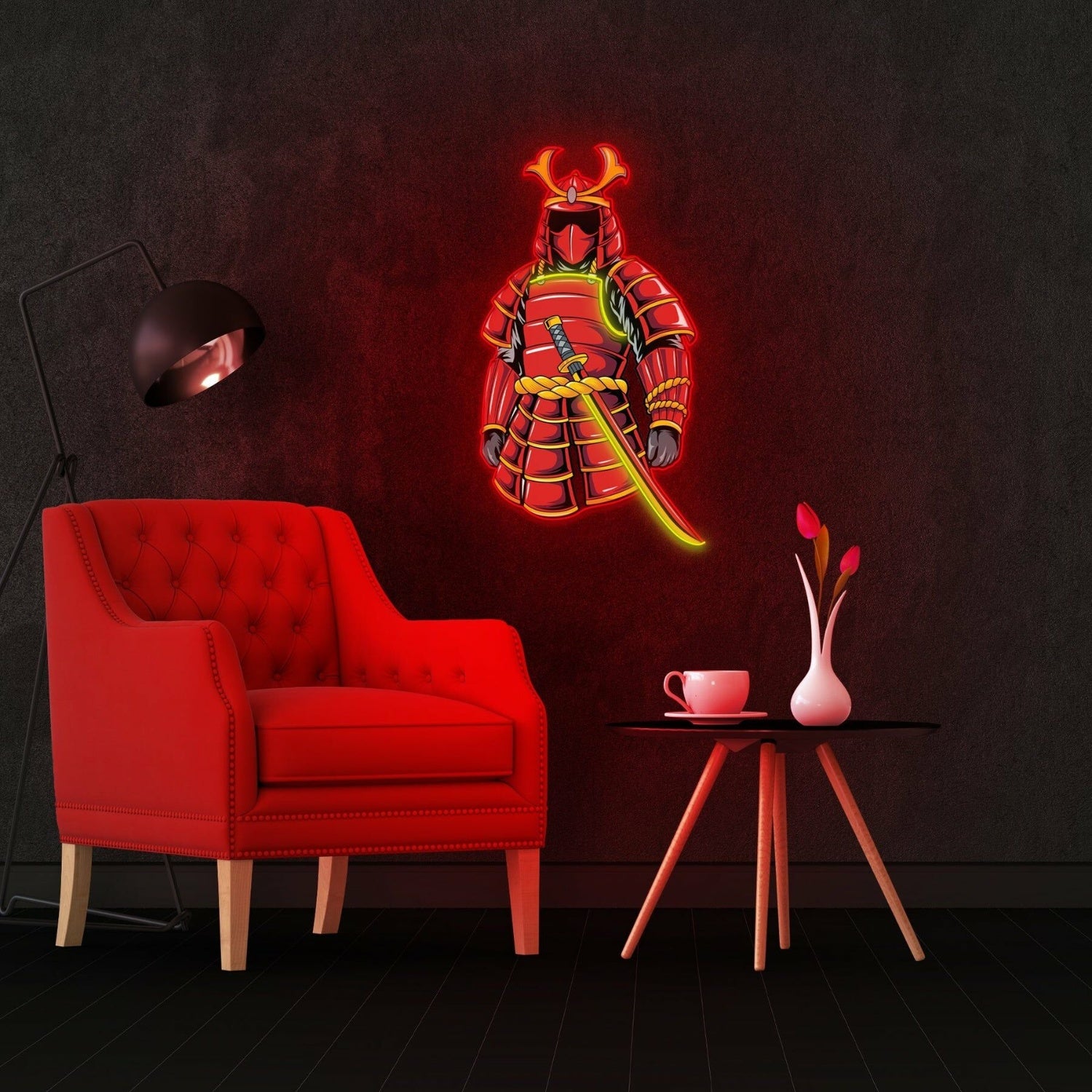 Samurai Body Armor Uv Light Durable Neon Artwork | Shineneon