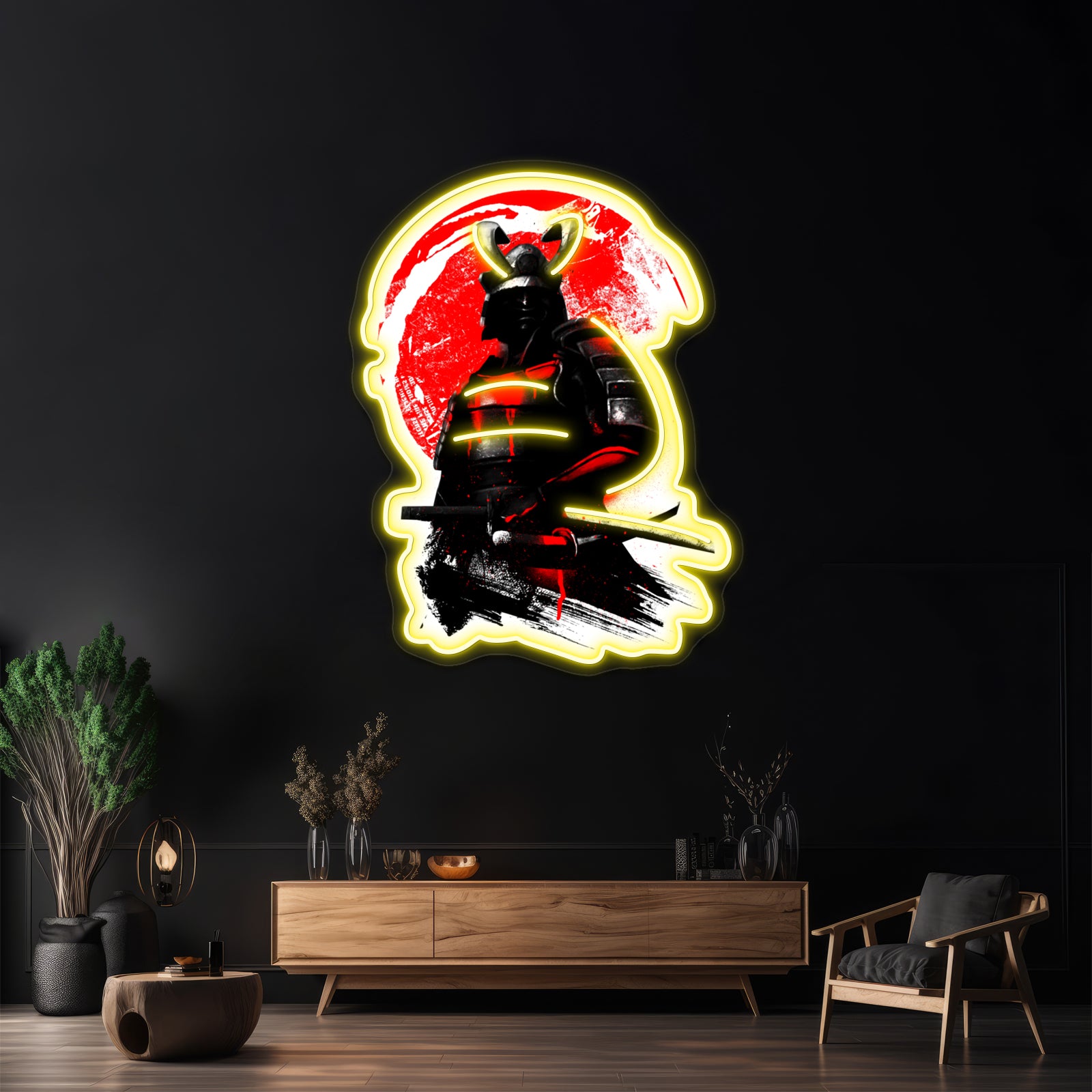 Samurai Warrior Artwork Custom Led Signs | Shineneon