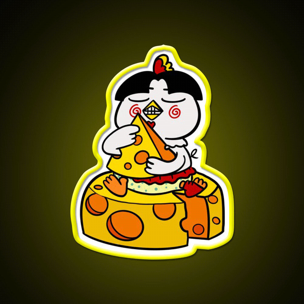 Samyang Buldak Cheese Chicken Snack Food Led Neon Sign Rgb Color - Custom LED neon sign front view