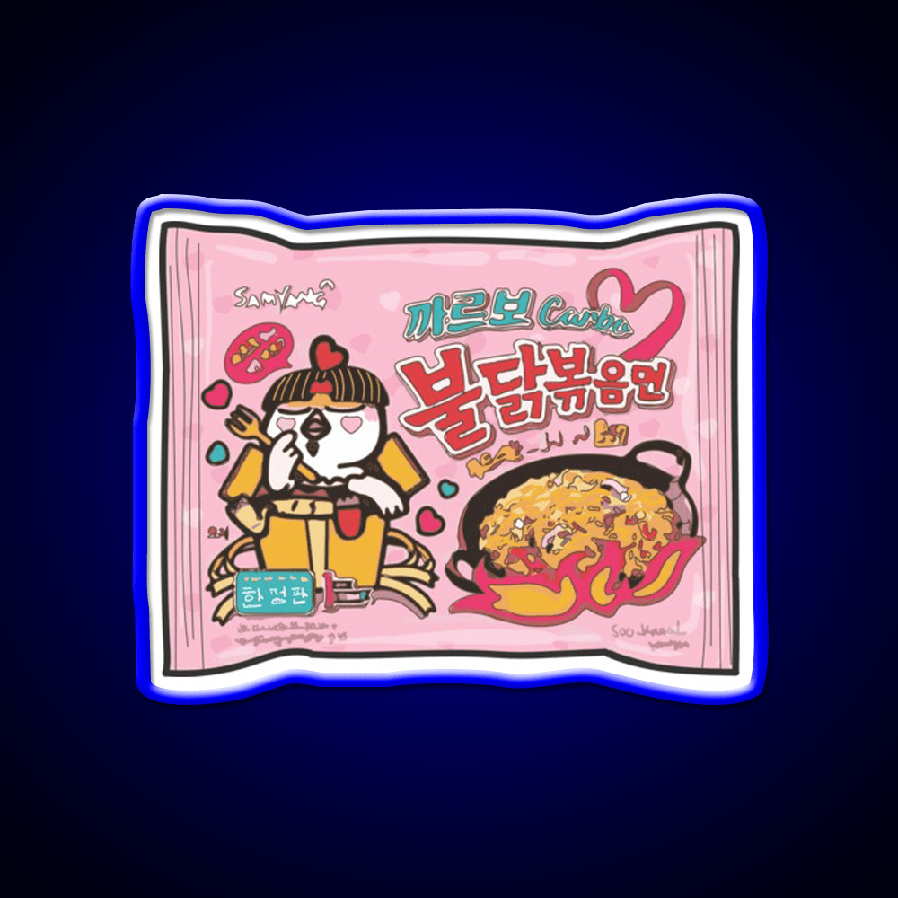 Samyang Carbonara Snack Food Led Neon Sign Rgb Color - Shineneon