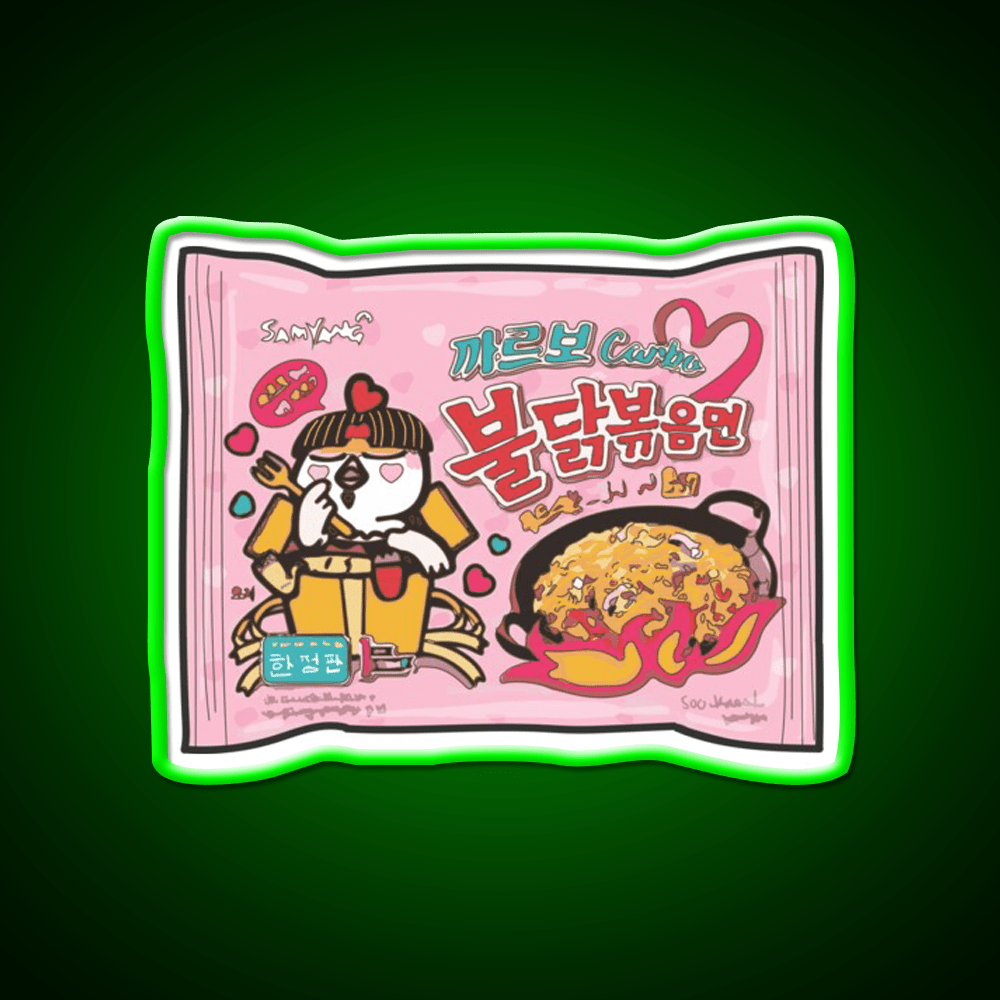 Samyang Carbonara Snack Food Led Neon Sign Rgb Color - Shineneon