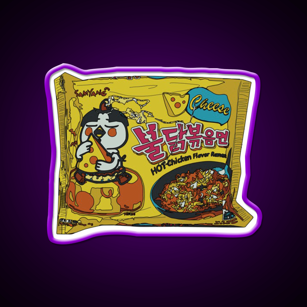 Samyang Cheese Spicy Ramyun Snack Food Led Neon Sign Rgb Color - Shineneon