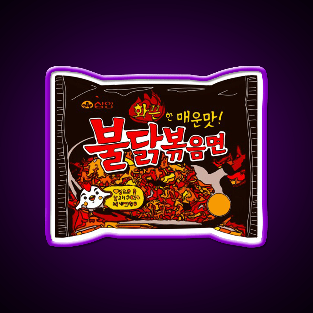 Samyang Original Spicy Ramyun Snack Food Led Neon Sign Rgb Color - Shineneon