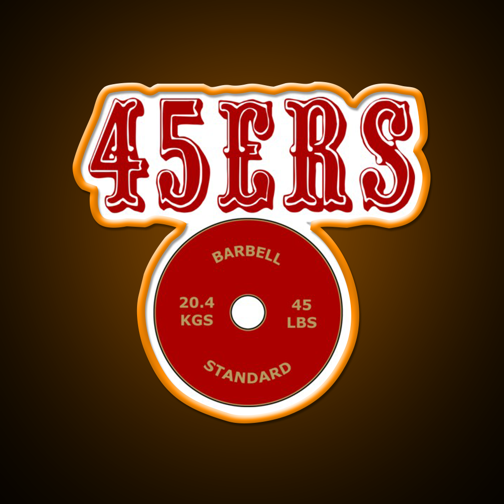 San Francisco 45Ers Gym Fitness Led Neon Sign Rgb Color - LED neon sign view 6