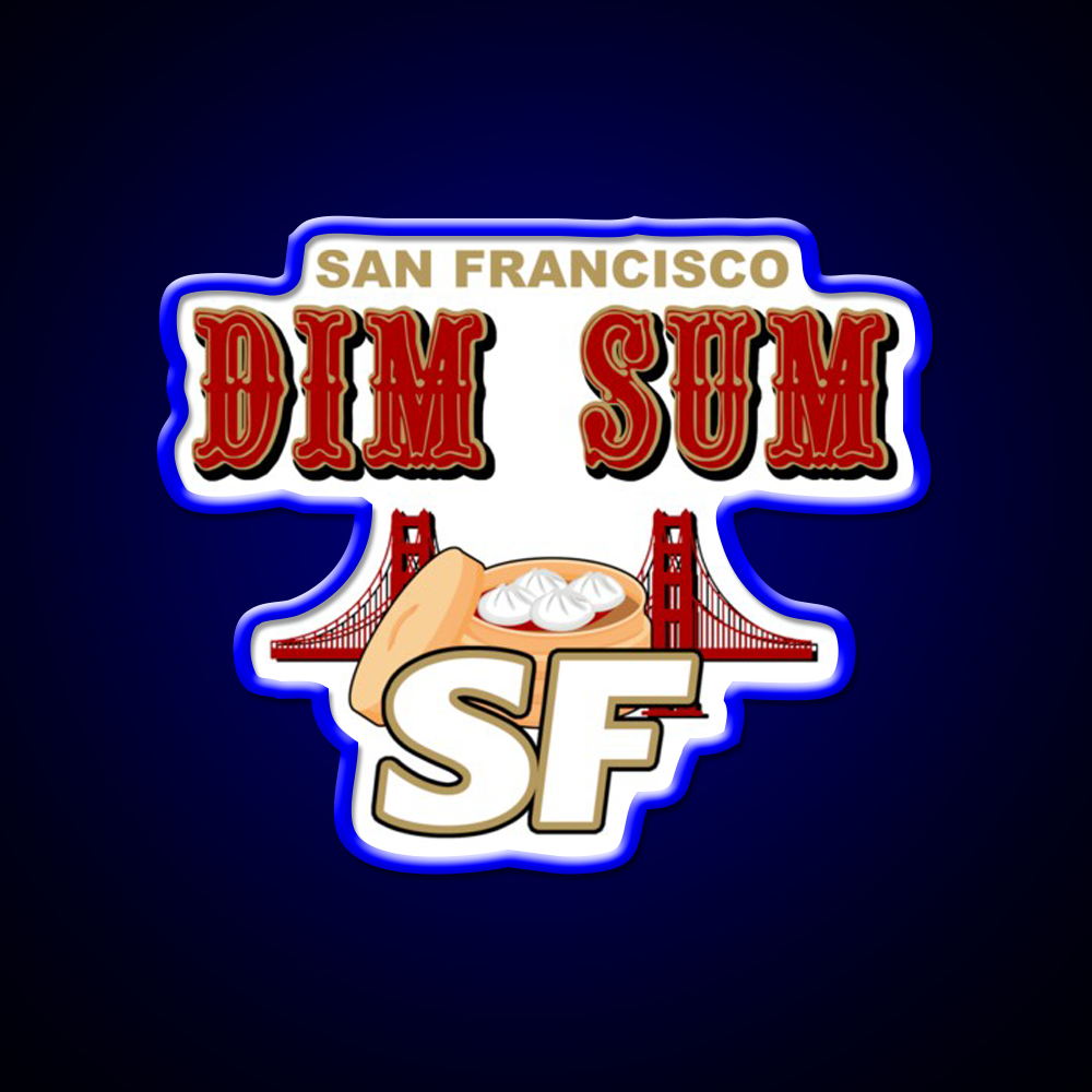 San Francisco Dim Sum Wordmark Asian Cultural Led Neon Sign Rgb Color - LED neon sign view 5