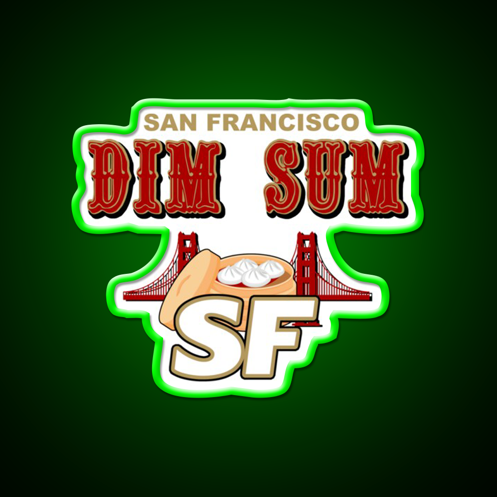 San Francisco Dim Sum Wordmark Asian Cultural Led Neon Sign Rgb Color - LED neon sign view 8
