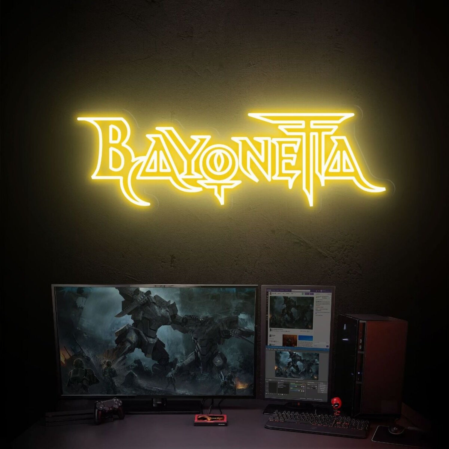Sanctuary Man Cave With Bayonetta Art Led Neon Sign Wall Art | Shineneon