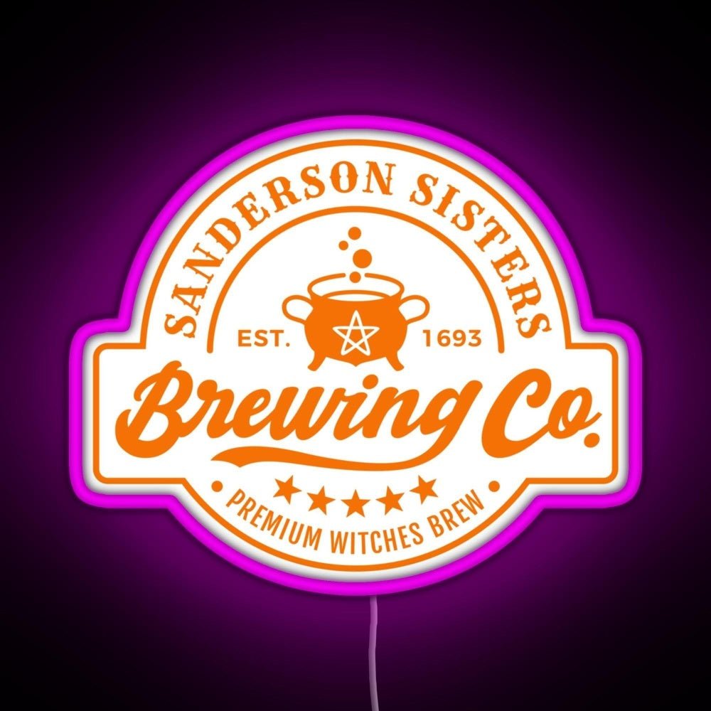 Sanderson Sisters Brewing Co Rgb Led Neon Sign Pop Wall Art - Shineneon