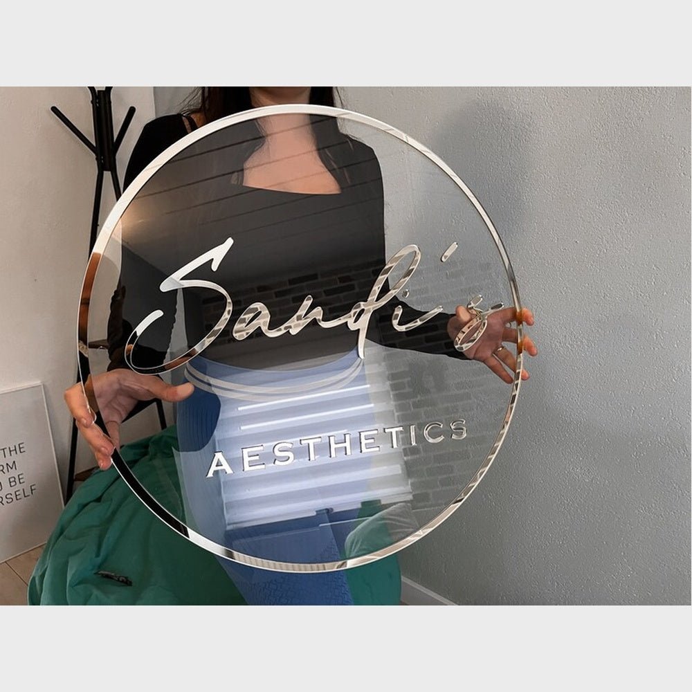 Sandis Aesthetics Acrylic Business Logo Sign - Shineneon