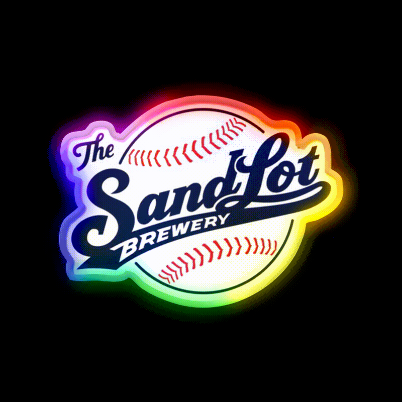 Sandlot Brewery Beer Bar Decor Led Neon Sign Rgb Color - LED neon sign close-up detail