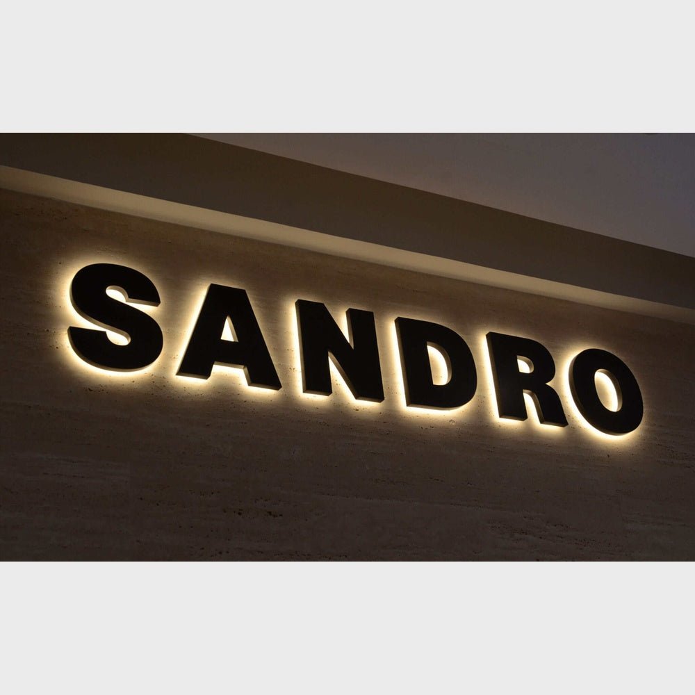 Sandro 3D Backlit Channel Letters Led Light Sign - Shineneon
