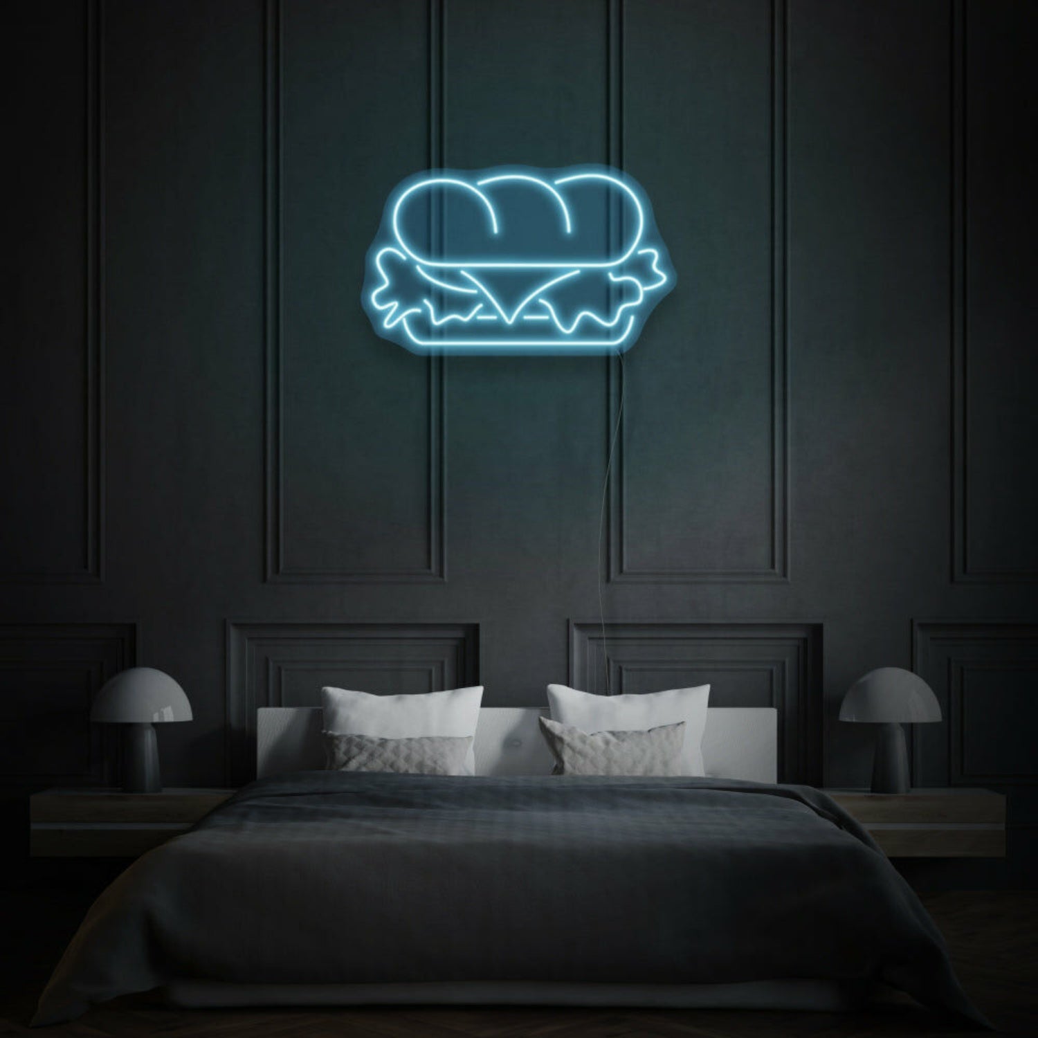 Sandwich Neon Hearty Comfort Food In Light | Shineneon