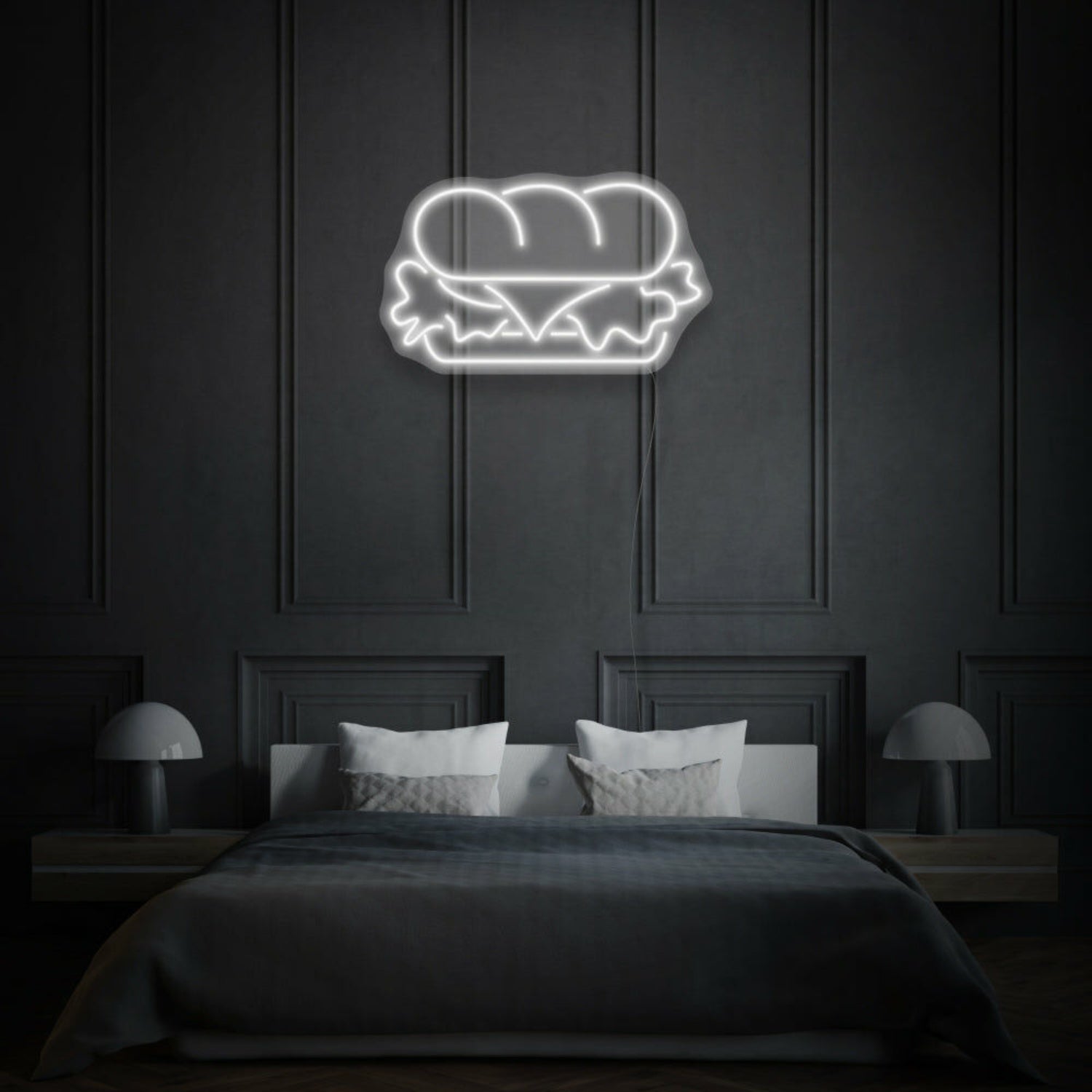 Sandwich Neon Hearty Comfort Food In Light | Shineneon