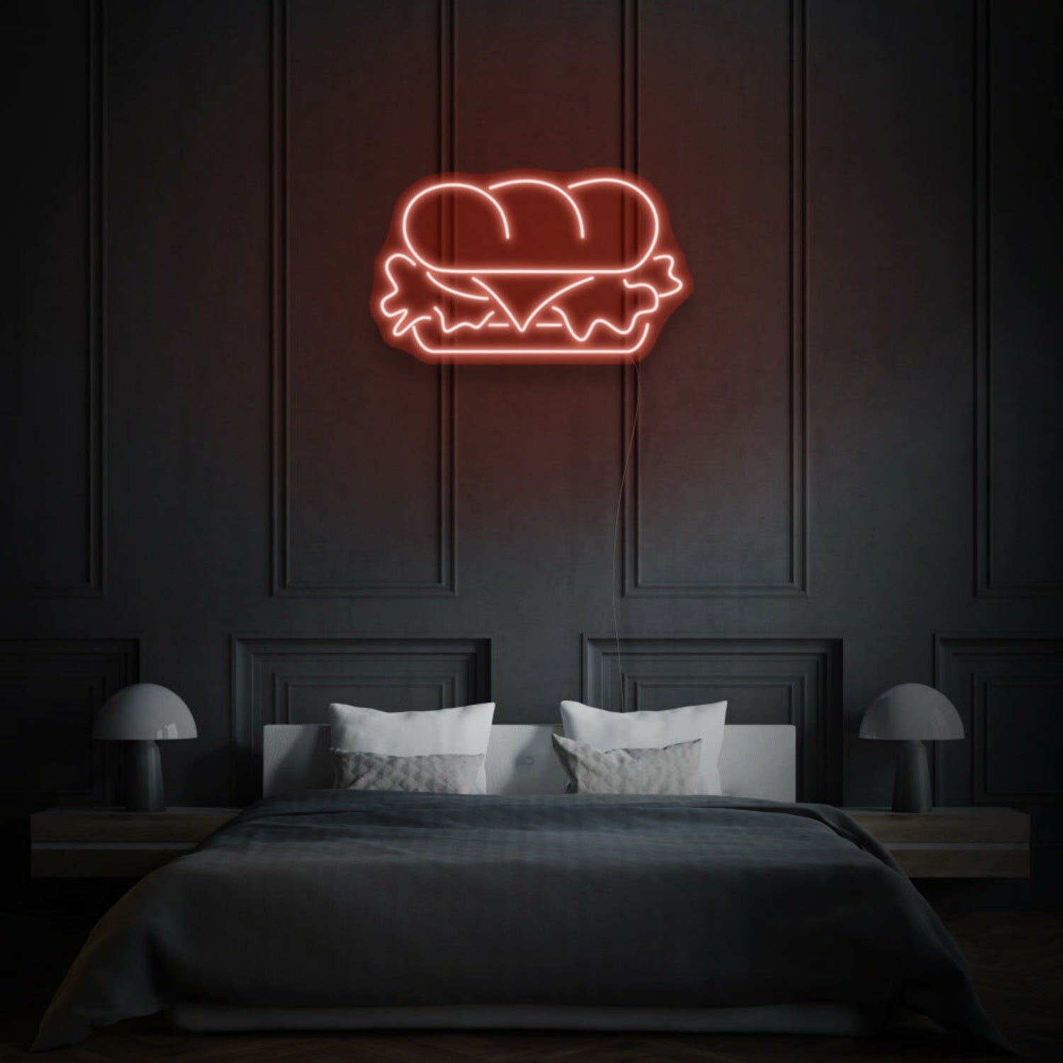 Sandwich Neon Hearty Comfort Food In Light | Shineneon