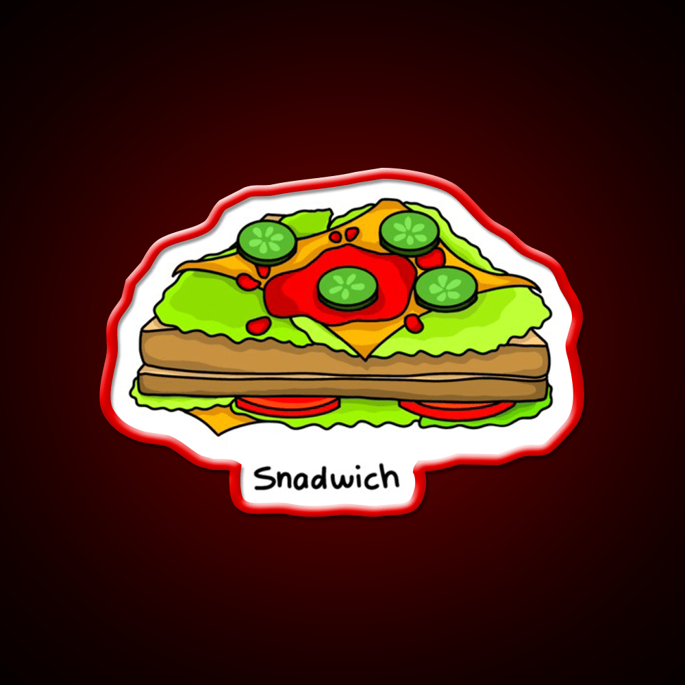 Sandwich Snack Food Led Neon Sign For Snack Room Rgb Color - Shineneon