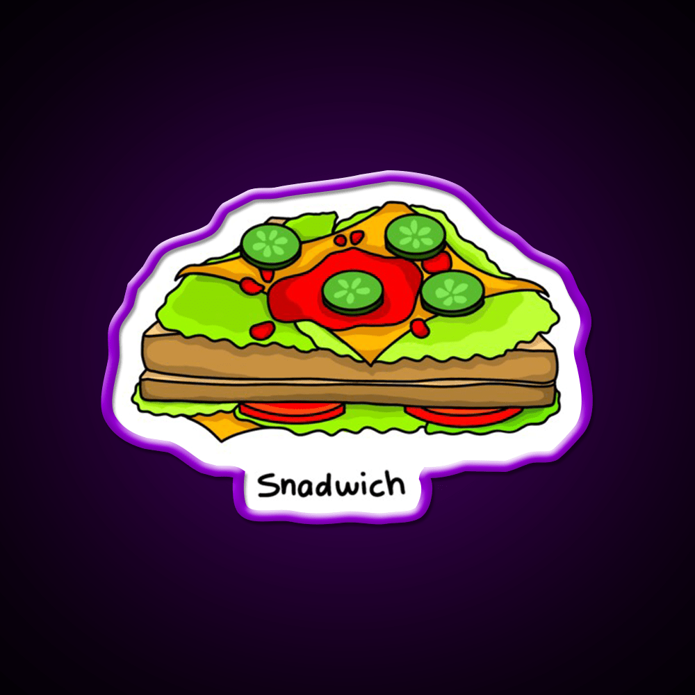 Sandwich Snack Food Led Neon Sign For Snack Room Rgb Color - Shineneon