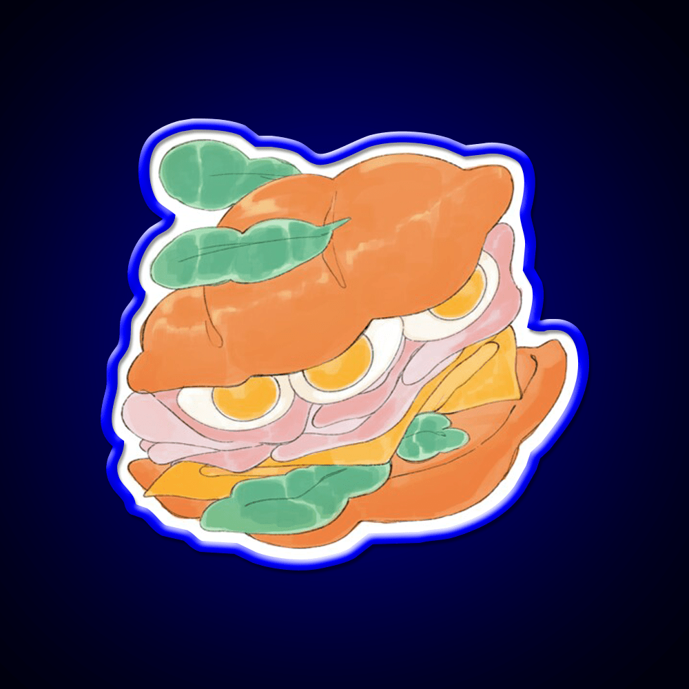 Sandwich Snack Food Led Neon Sign For Vending Area Rgb Color - Shineneon
