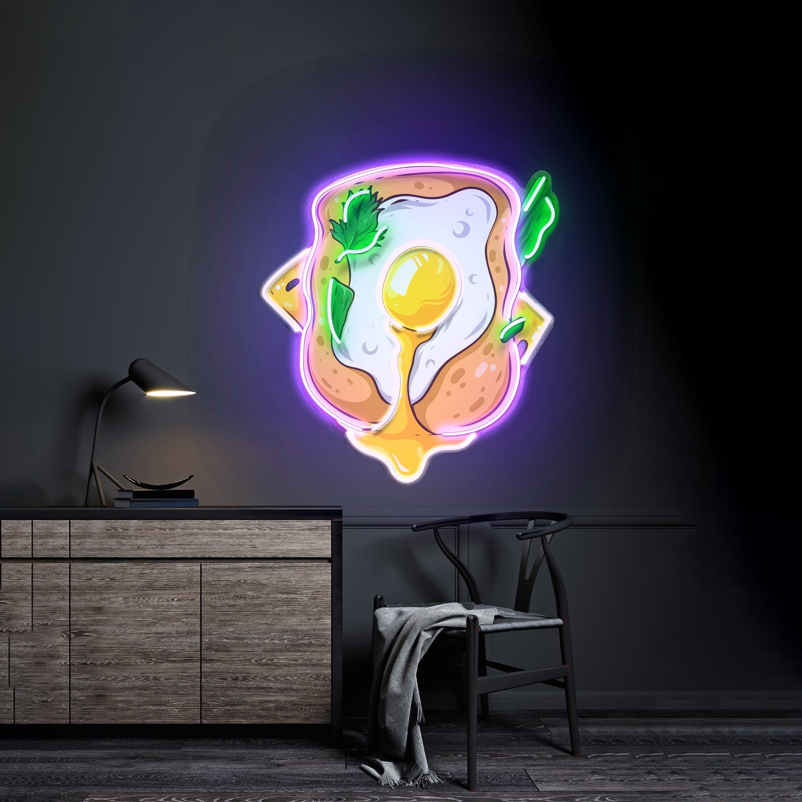 Sandwich With Egg Led Neon Sign Light Custom Led Signs - Shineneon