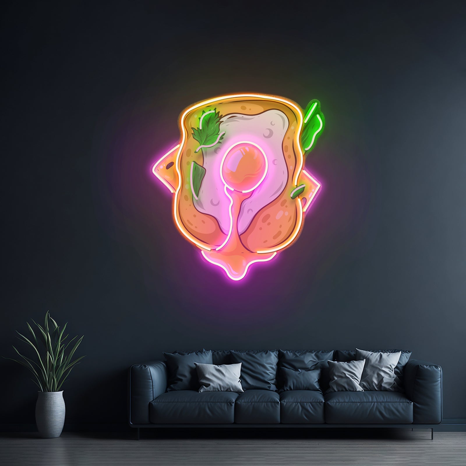 Sandwich With Egg Led Neon Sign Light Custom Led Signs - Shineneon