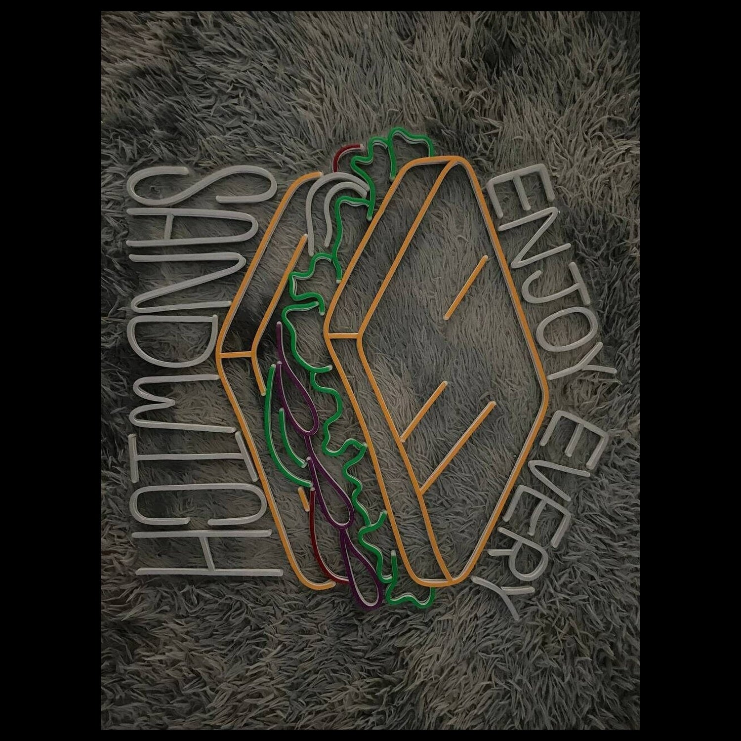 Sandwiches Restaurant Sandwiches Logo Decor Street Food Shop Led Neon Sign | Shineneon