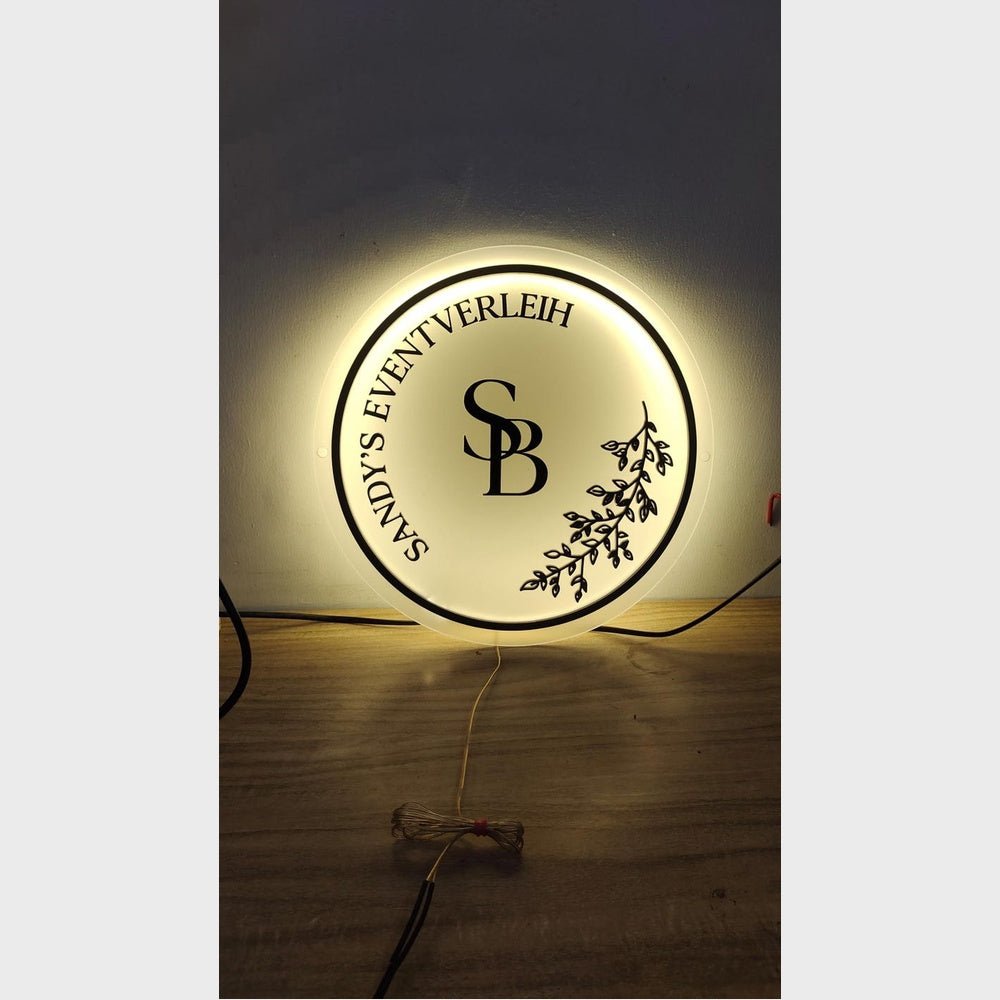 Sandys Eventverleih Acrylic Business Logo Sign - Shineneon
