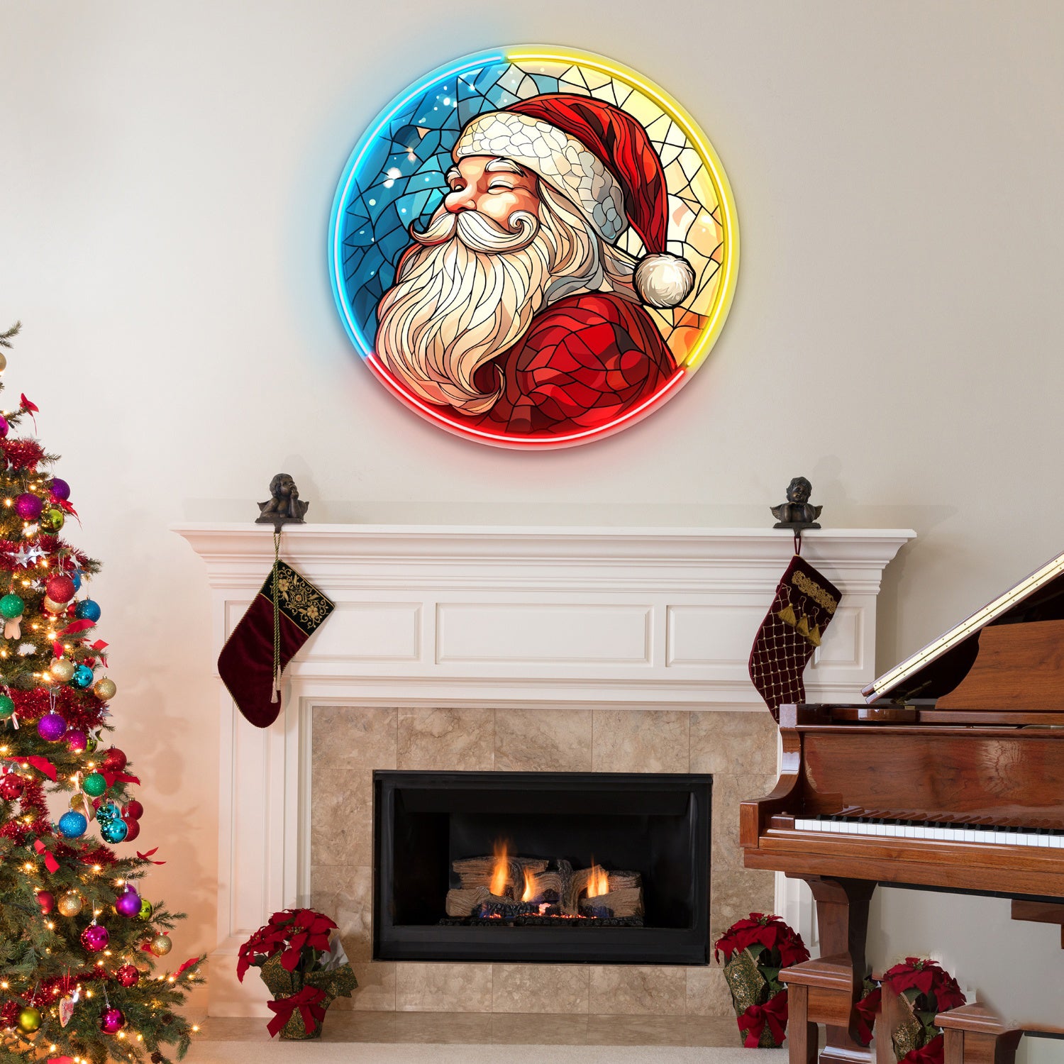 Santa Claus Acrylic Neon Christmas Sign | Shineneon