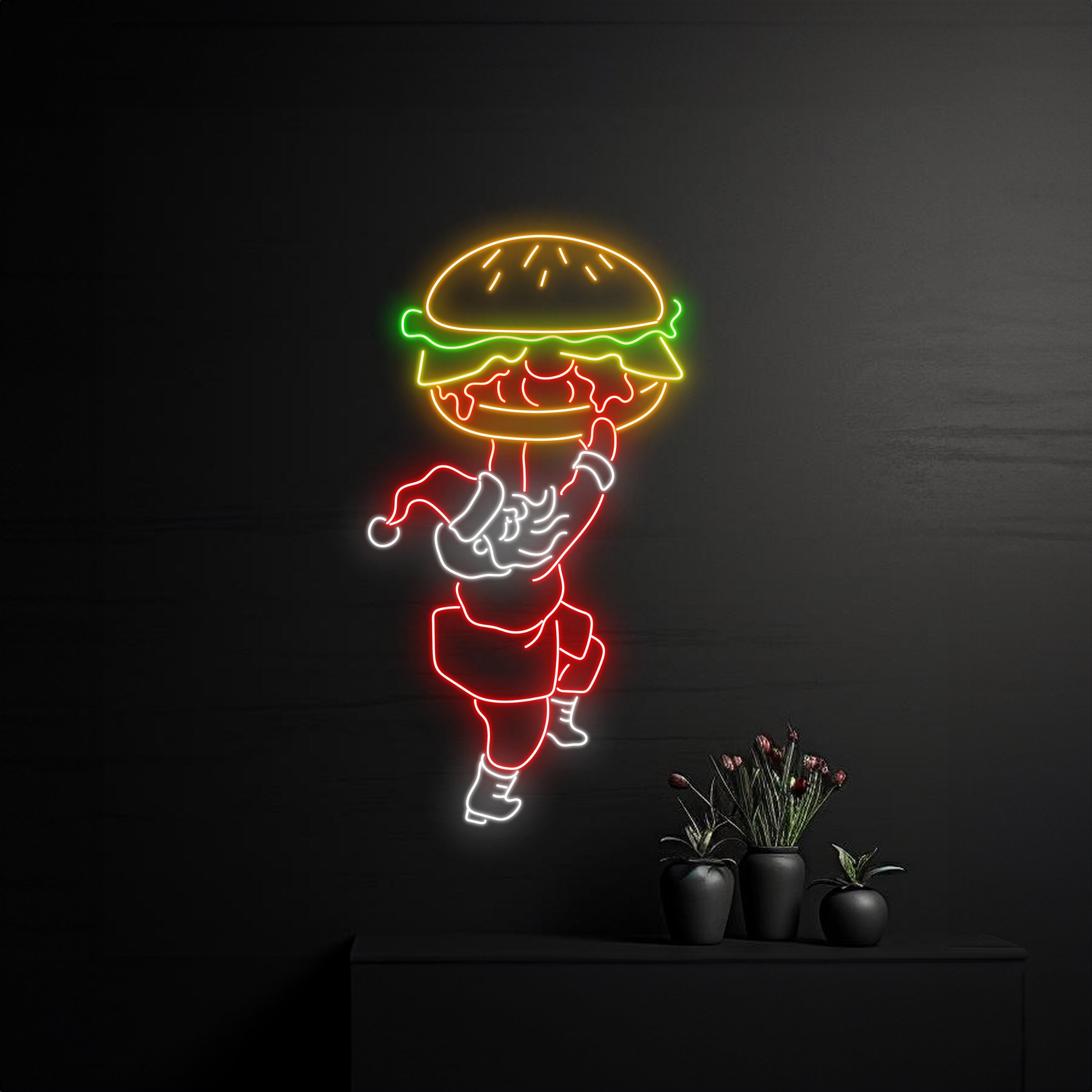 Santa Claus Burgers Neon Sign | Shineneon