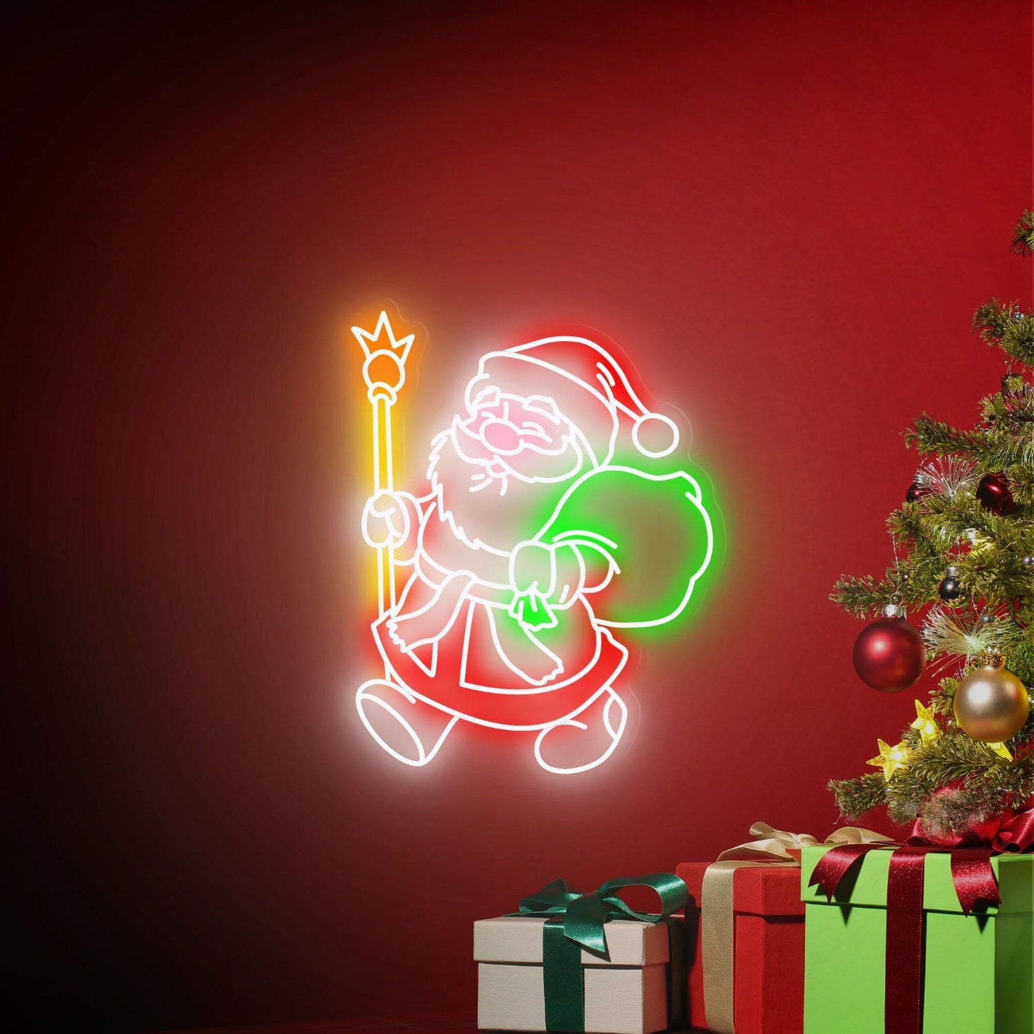 Santa Claus Led Neon Sign Father Christmas Led Neon Sign For Home | Shineneon