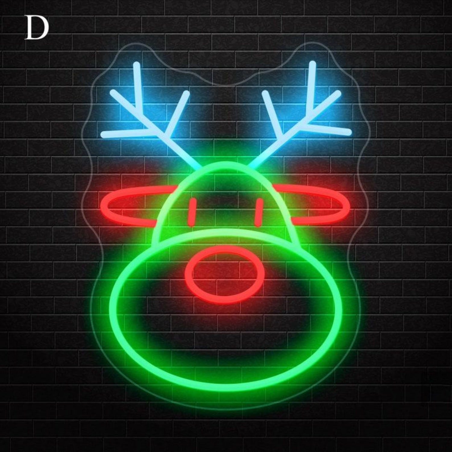 Santa Claus Red-White-Orange Face Led Neon Sign Christmas Home Bar Wall Decor | Shineneon