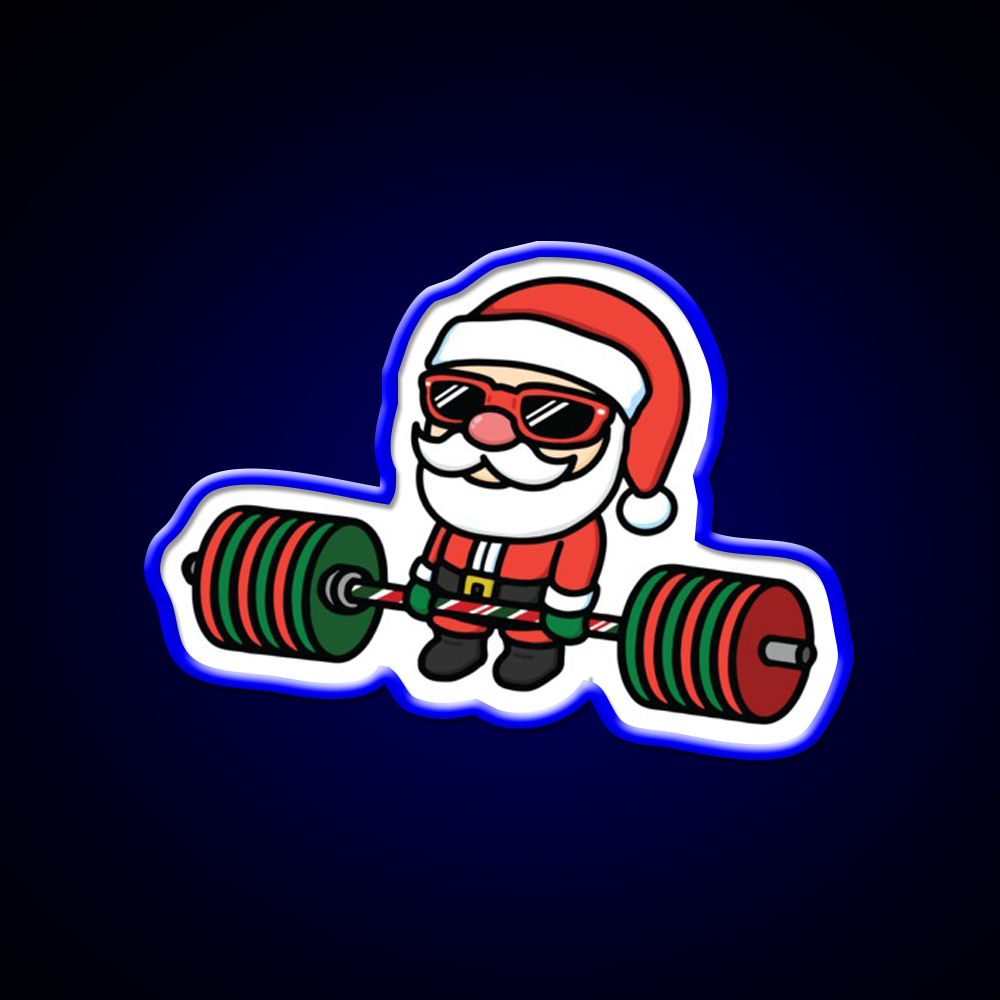 Santa Deadlift Gym Fitness Led Neon Sign Rgb Color - LED neon sign view 5