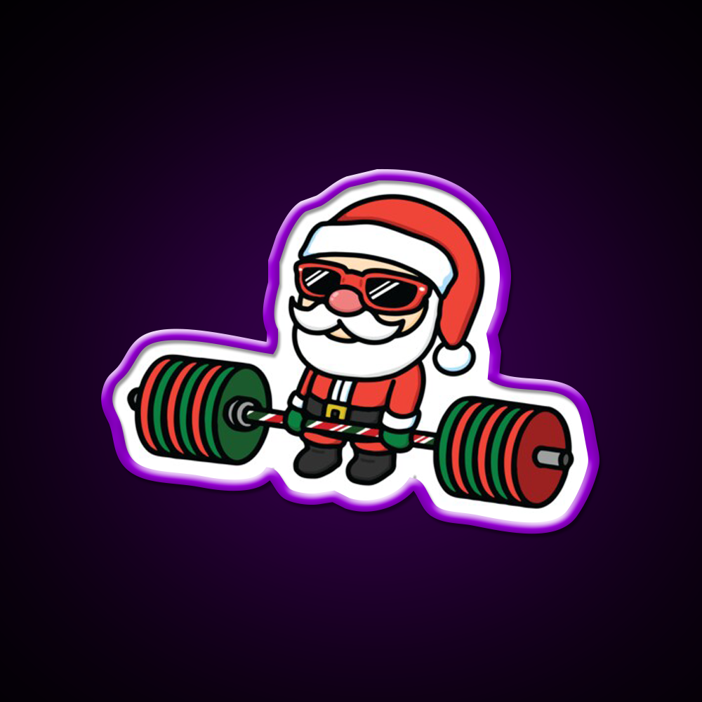 Santa Deadlift Gym Fitness Led Neon Sign Rgb Color - LED neon sign view 9