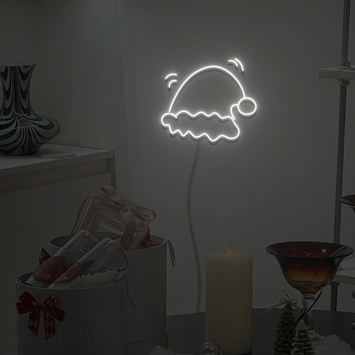 Santa Hat Neon Sign Fashion Led Neon Sign For Home Party | Shineneon