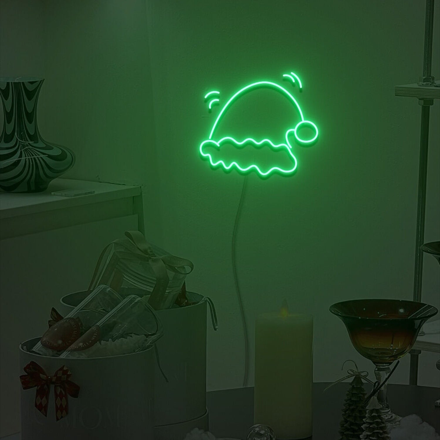 Santa Hat Neon Sign Fashion Led Neon Sign For Home Party | Shineneon