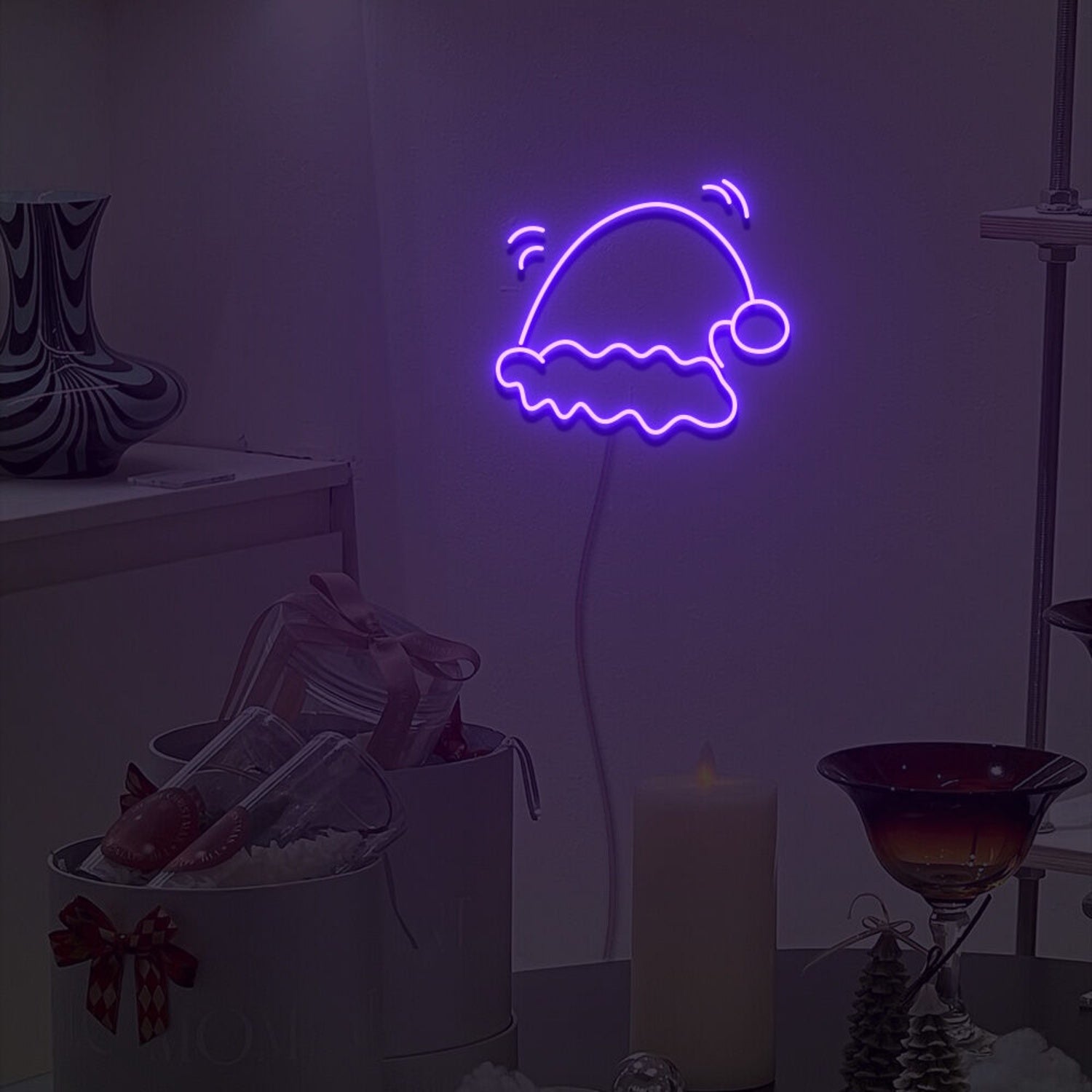 Santa Hat Neon Sign Fashion Led Neon Sign For Home Party | Shineneon