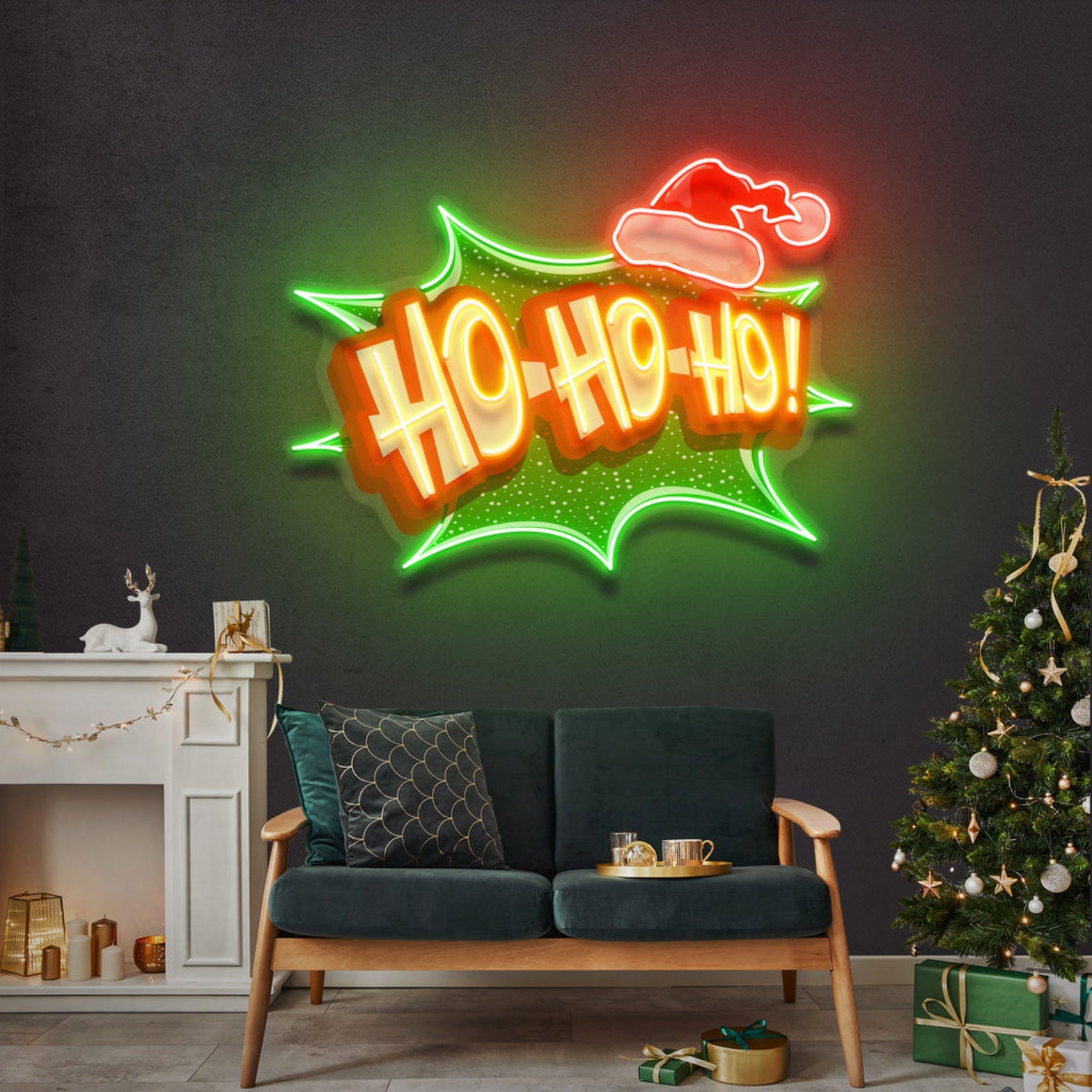 Santa Laughing Neon Acrylic Artwork | Shineneon