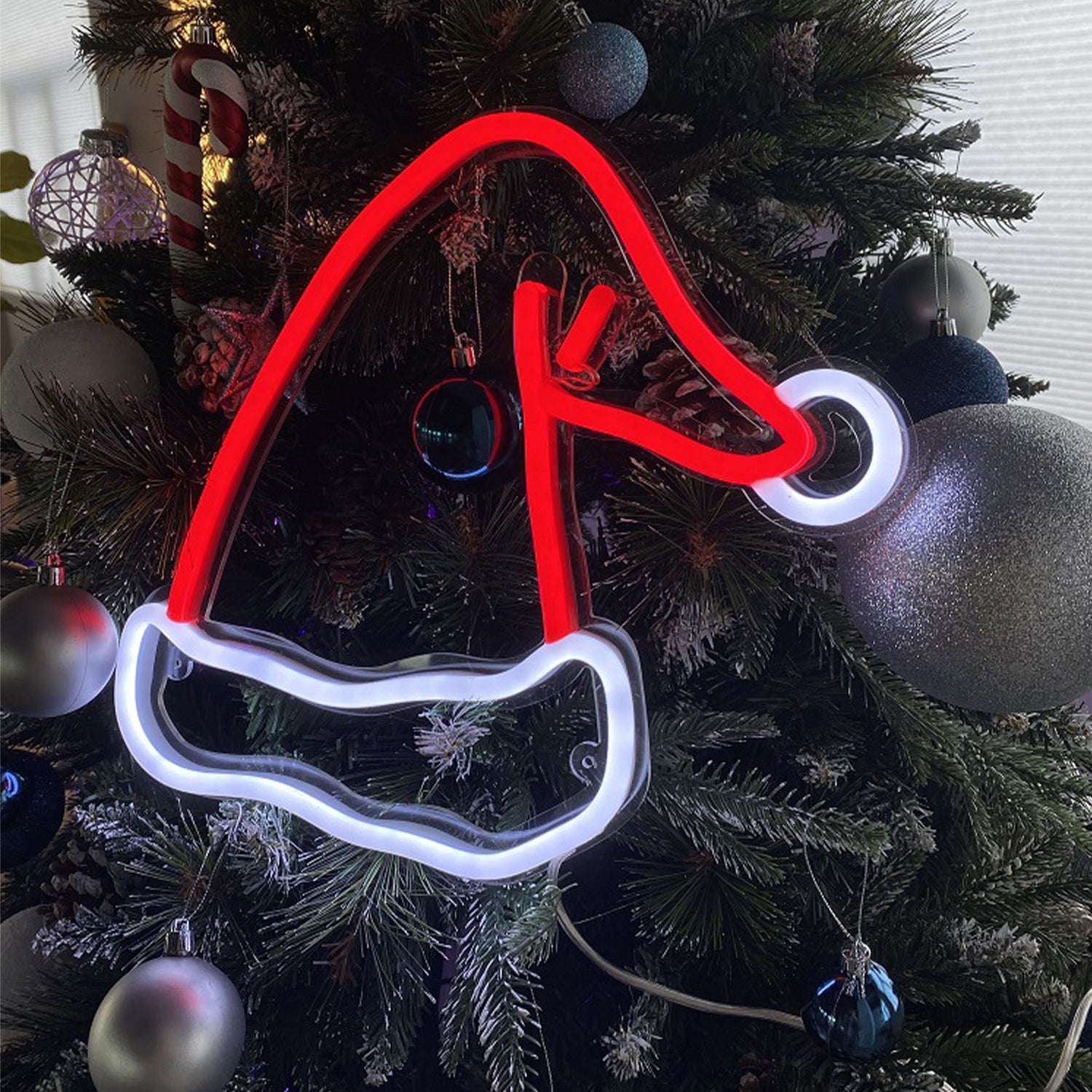 Santas Hat Christmas Led Neon Sign Wall Art | Shineneon