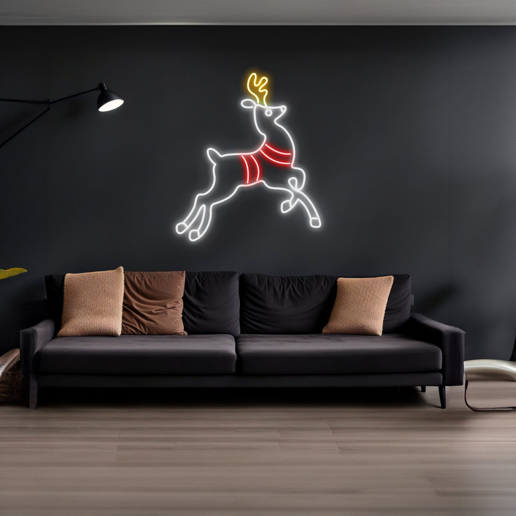 Santas Reindeer Led Led Neon Sign Christmas Led Neon Lights Decor - Shineneon