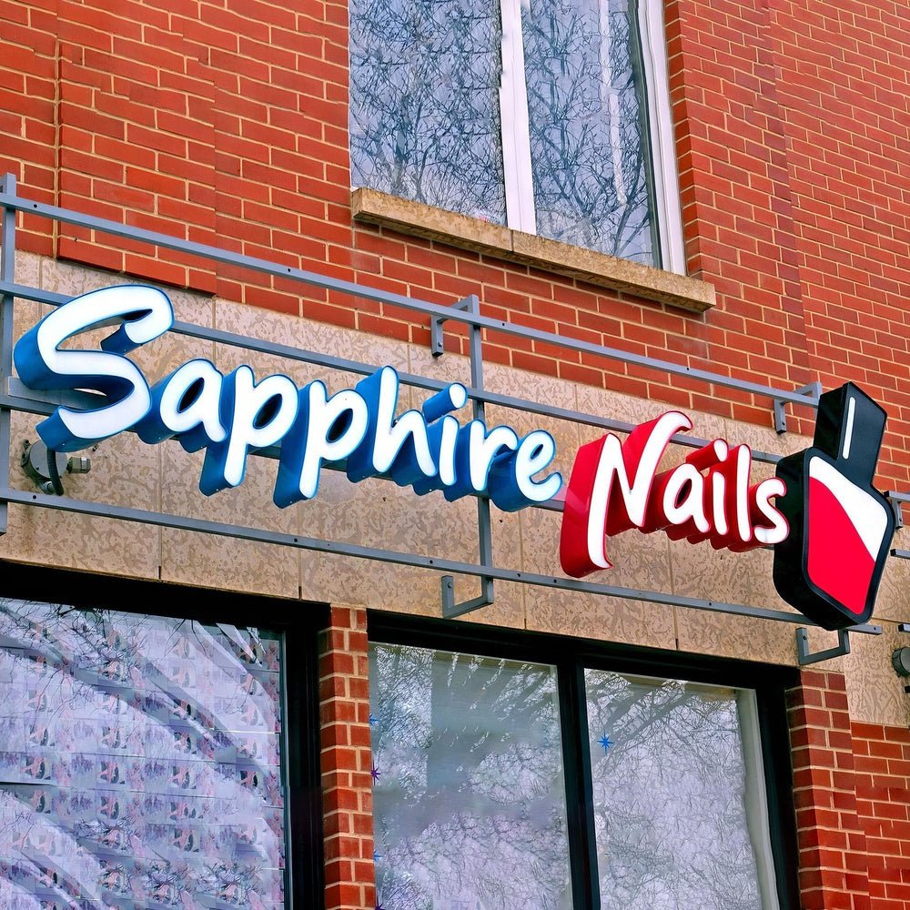 Sapphire Nails 3D Frontlit Letters Metal Led Sign - Shineneon