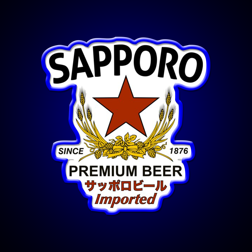 Sapporo Beer Bar Decor Led Neon Sign Business Neon Sign Rgb Color