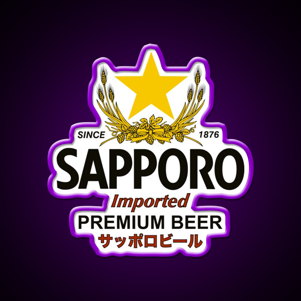 Sapporo Beer Bar Decor Led Neon Sign Wall Art Rgb Color - LED neon sign view 9