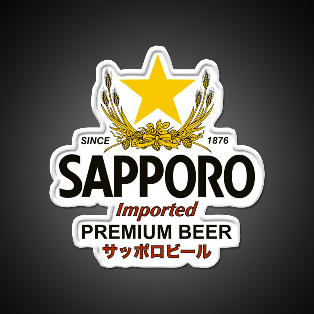 Sapporo Beer Bar Decor Led Neon Sign Wall Art Rgb Color - LED neon sign view 11
