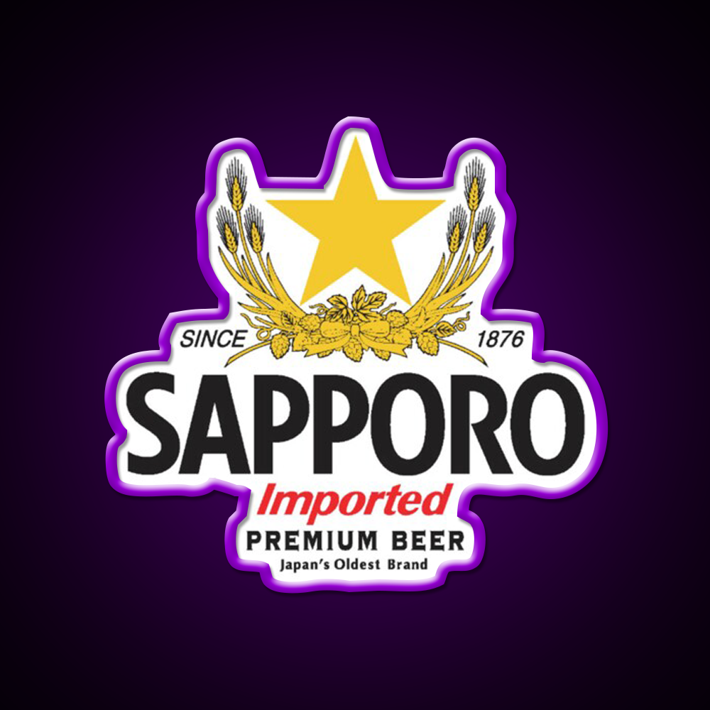 Sapporo Beer Bar Decor Led Neon Sign Wall Decor Rgb Color - LED neon sign view 9