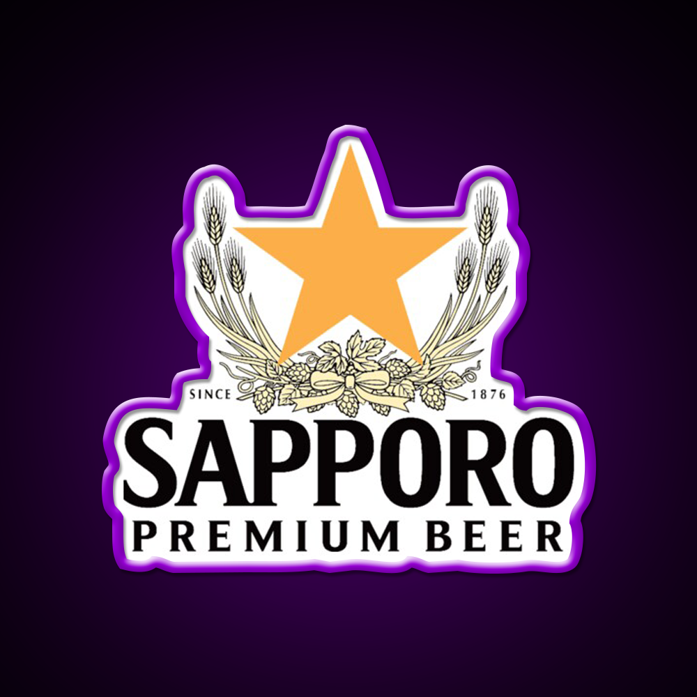 Sapporo Logo Beer Bar Decor Led Neon Sign Rgb Color - LED neon sign view 9