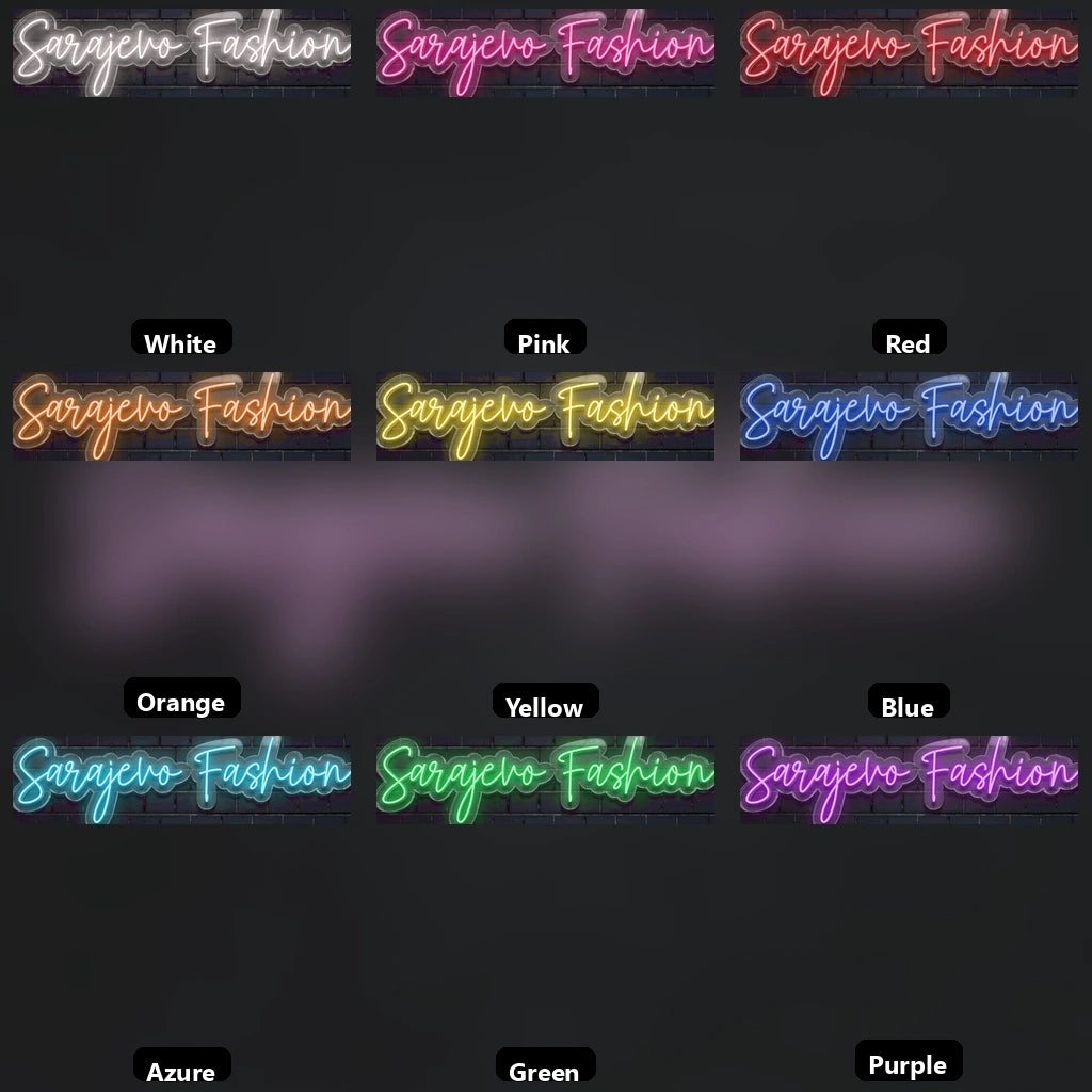 Sarajevo Fashion LED Neon Sign - 05 Color Grid