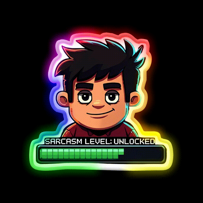 Sarcasm Level Unlocked Gamer Bar Design Man Cave Bar Led Neon Sign