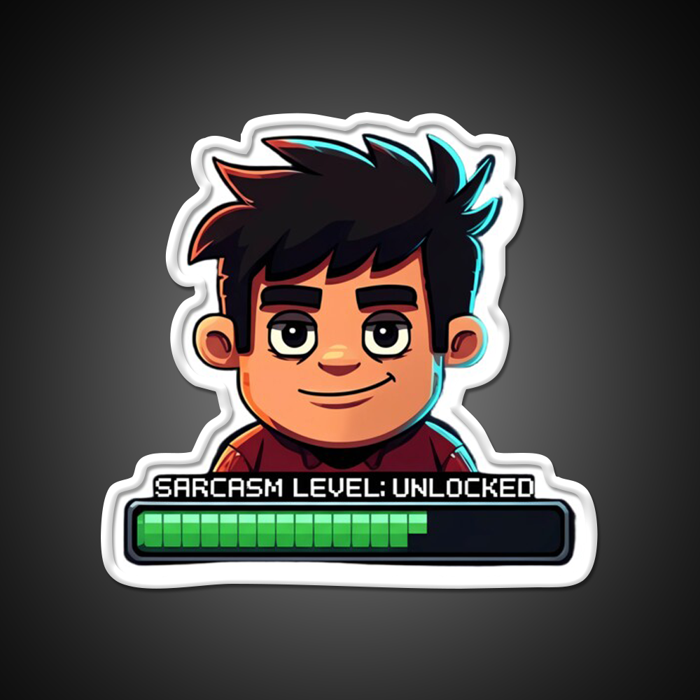 Sarcasm Level Unlocked Gamer Bar Design Man Cave Bar Led Neon Sign