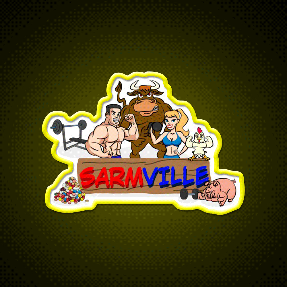 Sarmville Gym Fitness Led Neon Sign Rgb Color - Custom LED neon sign front view